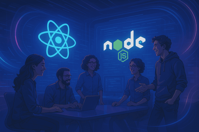 Illustration pour Développeur front-end, React Native | React  | Node.js, 25